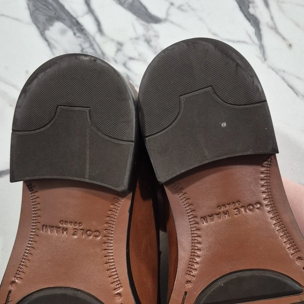 Cole Haan Hawthorne Penny Loafers, Size 9 Brittish Tan Brown - Picture 9 of 12